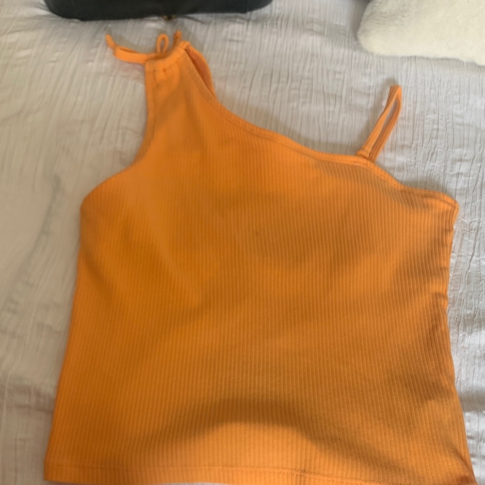 Old Navy Bright Orange Ribbed Tank Top